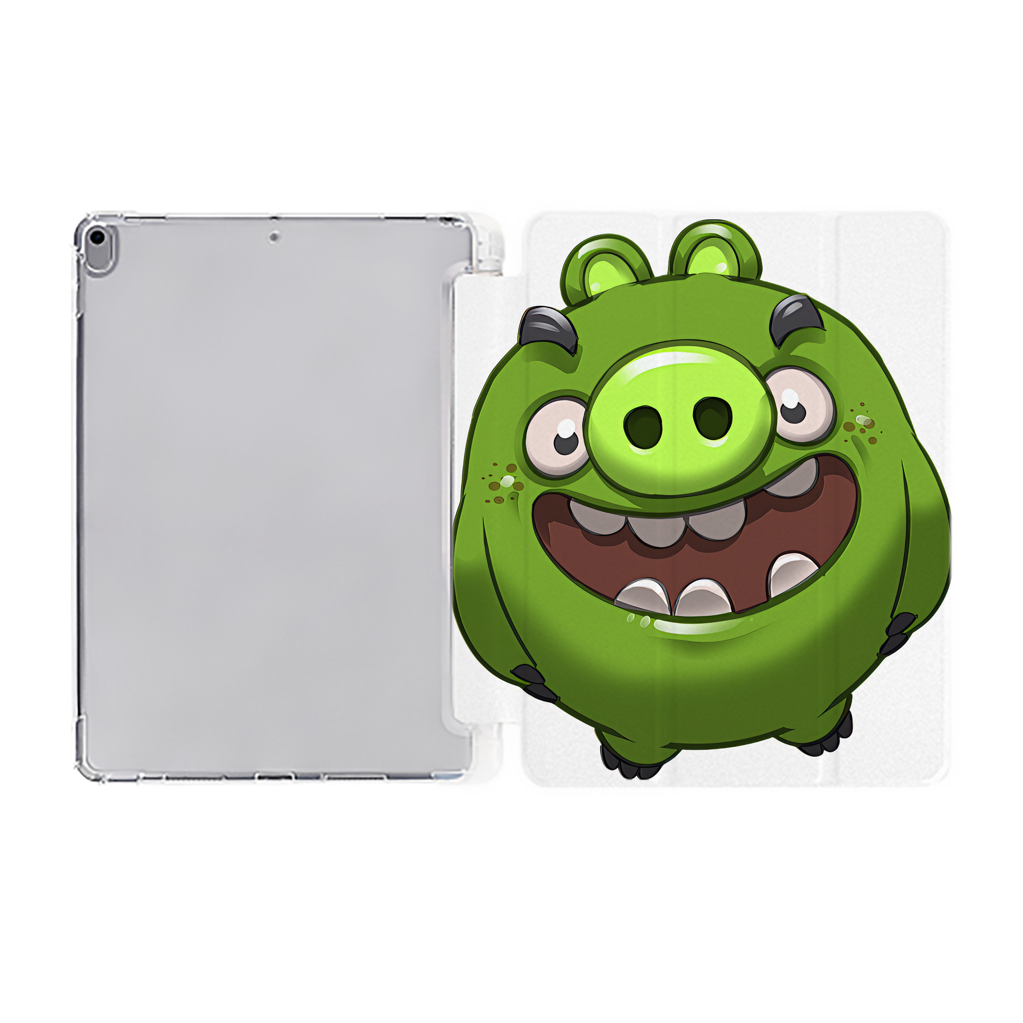 （画像用） Angry Birds アングリーバード IPad ケース ペン収納付き 三つ折りスタンド PUレザー×シリコン 対応機種9.5/10.5/10.9インチ